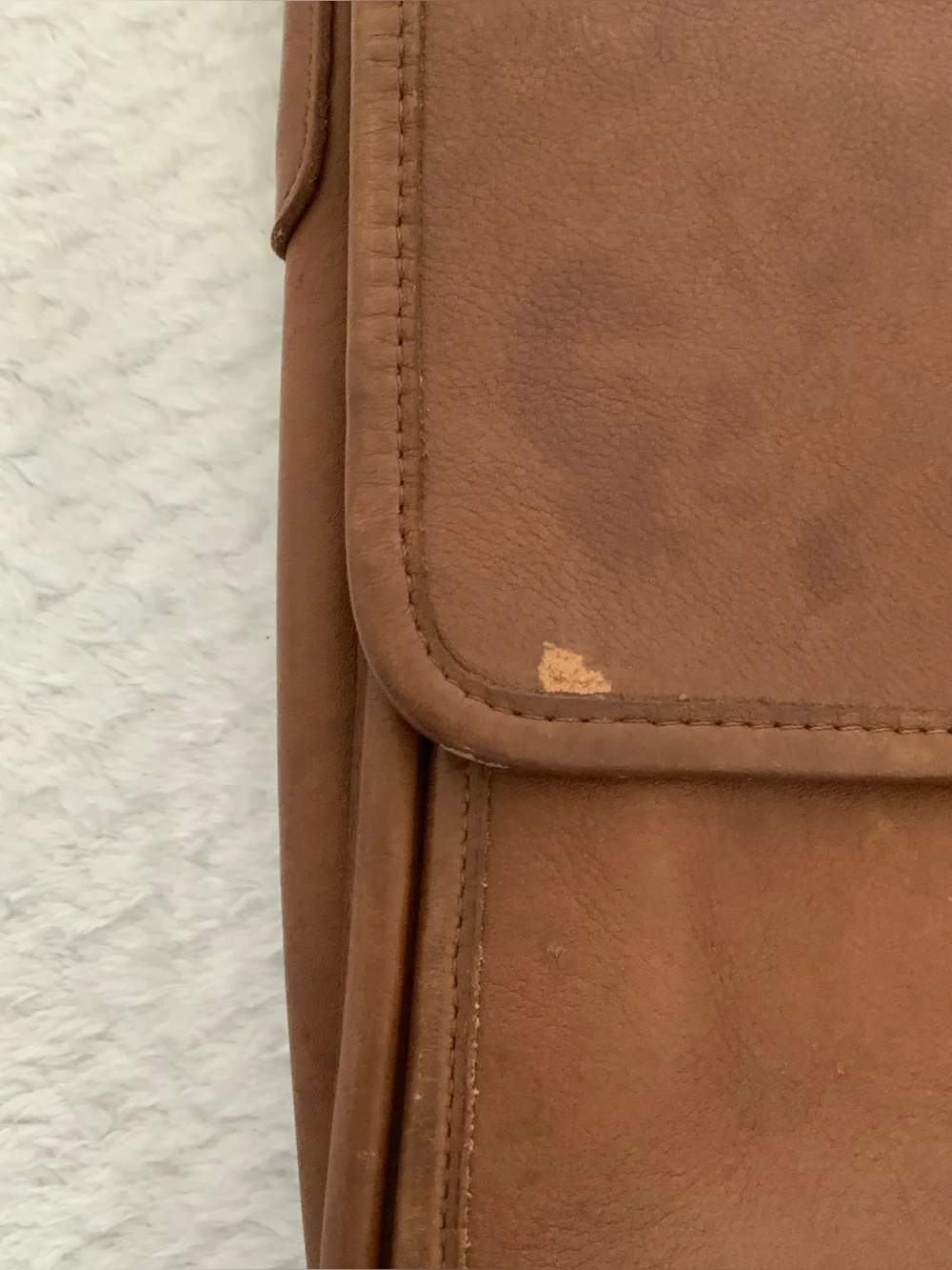 Coach Vintage Station Bag British Tan leather glove brass turnlock closure - Picture 10 of 12